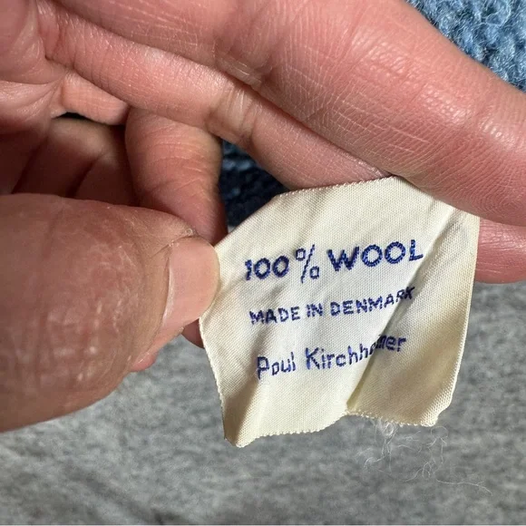 Merino Knitwear Blue Fair Isle Wool Sweater Nordic Pattern Denmark Fisherman - Picture 6 of 15